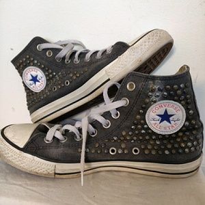 Converse Studded All Star Hightop Sneakers 8.5